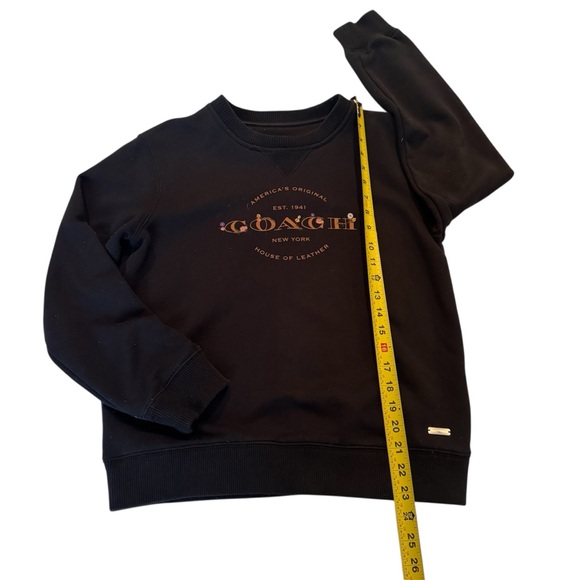 Coach Black Embroidered Floral Sweatshirt Women’s Small Pullover - Picture 5 of 10
